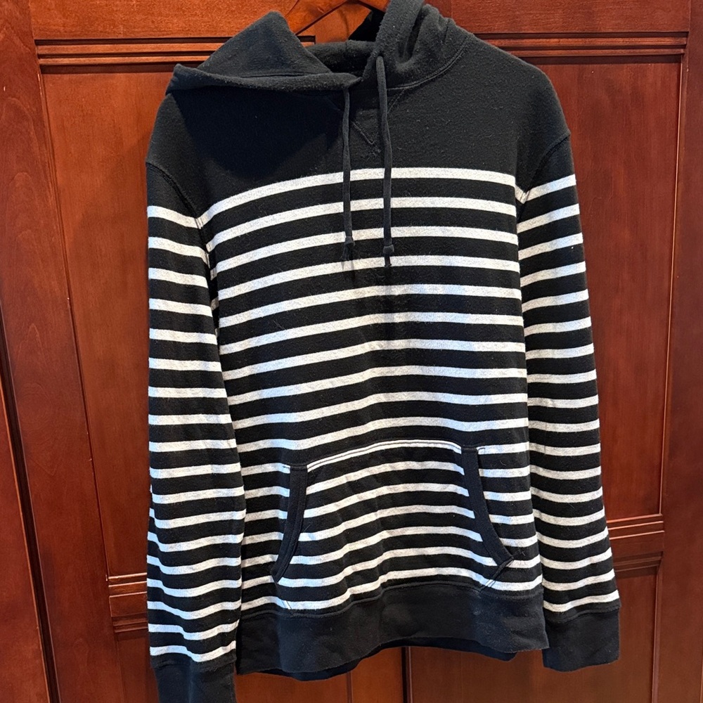 Polo Ralph Lauren Black and White Striped Hoodie